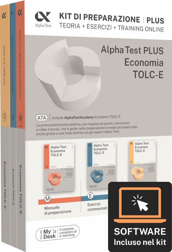 Alpha Test PLUS Economia TOLC-E - Kit di preparazione plus